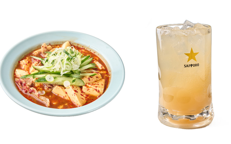 辛味噌タンタンメン × 烏龍茶